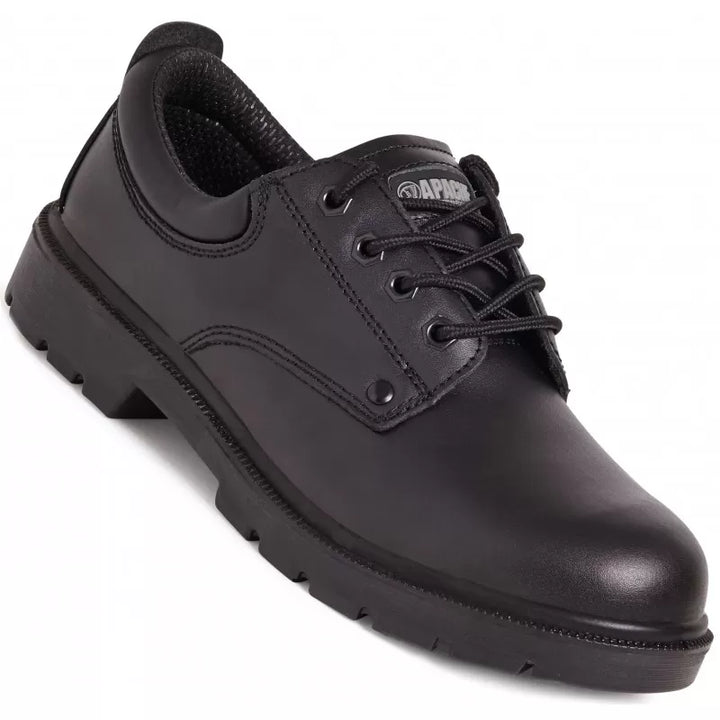 Apache Black Leather Water Resistant Safety Shoe