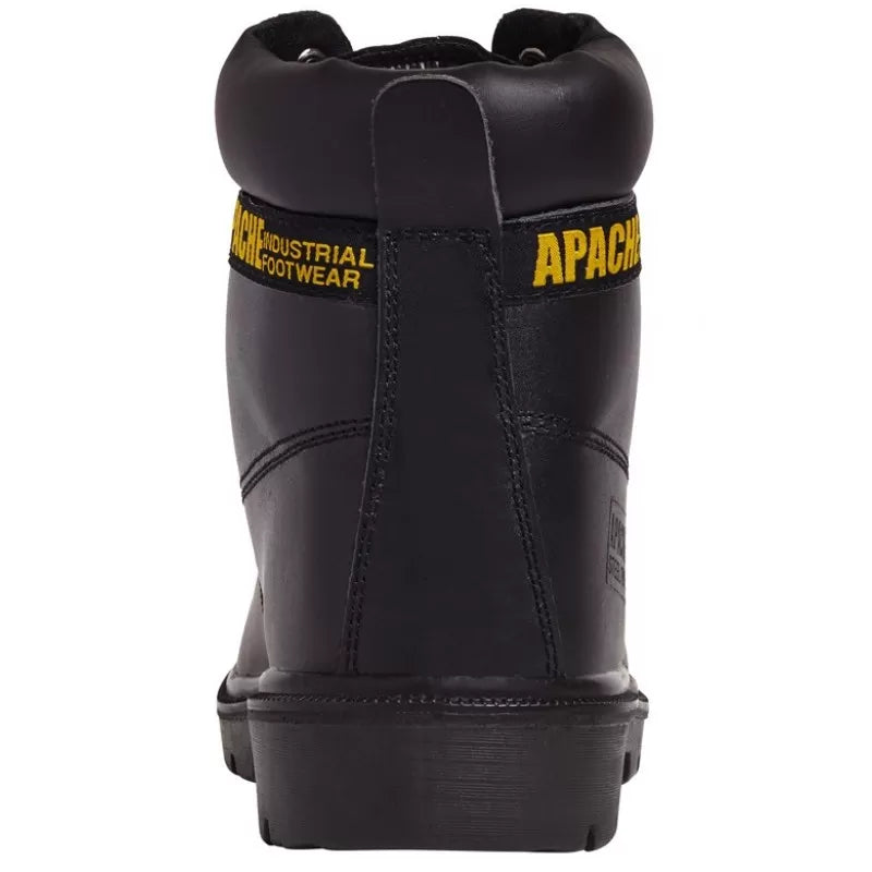 Apache Black 6 Eye Leather Safety Boot