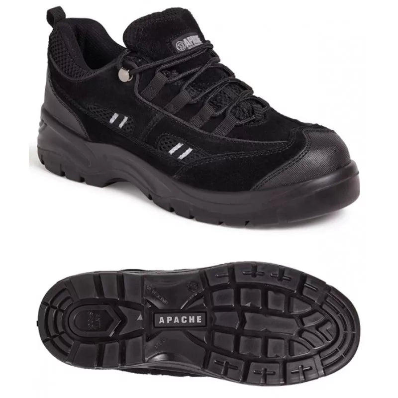 Apache Unisex Black Suede Safety Trainer