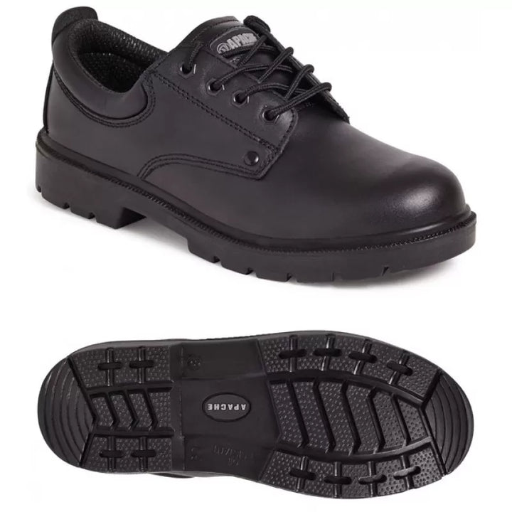 Apache Black Leather Water Resistant Safety Shoe