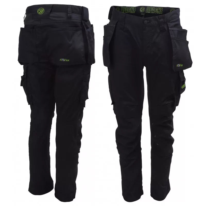 Apache BANCROFT ATS FLEX 'Slim Fit' Stretch Holster Work Trouser Black