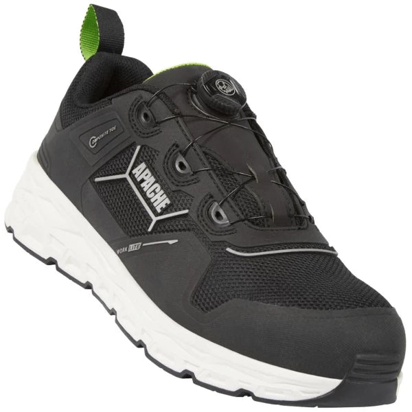 Apache CHATHAM 'Twist Lock Fit System' EVA Black Mesh Trainer