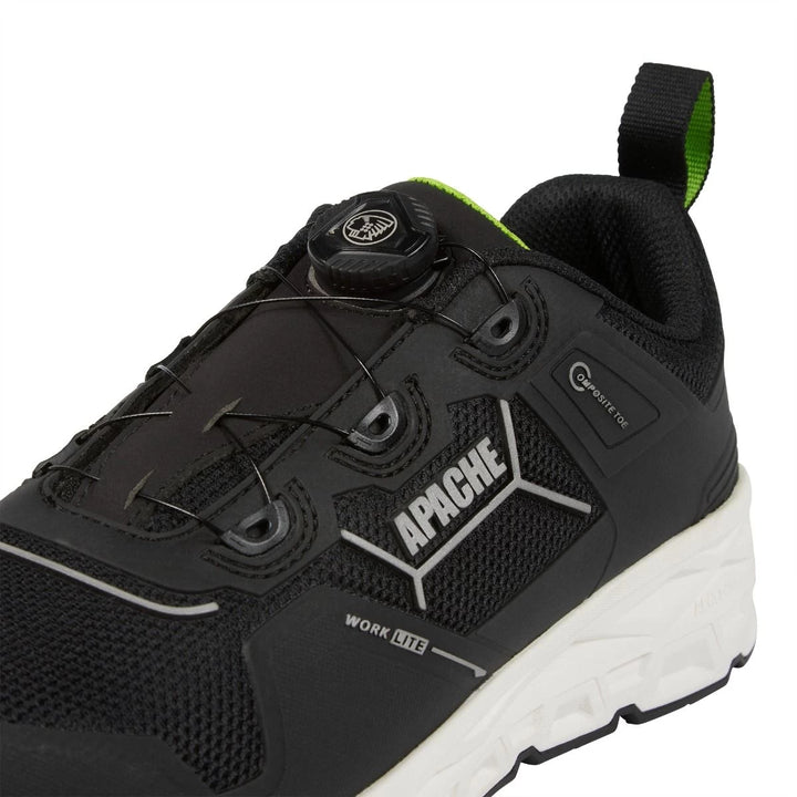 Apache CHATHAM 'Twist Lock Fit System' EVA Black Mesh Trainer