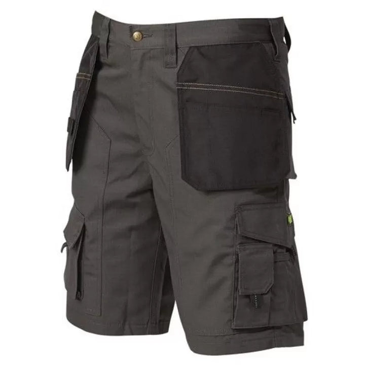 Apache Lightweight Rip-Stop Polycotton Work Shorts Grey / Black