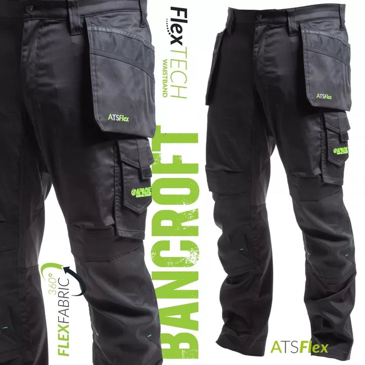 Apache BANCROFT ATS FLEX 'Slim Fit' Stretch Holster Work Trouser Black