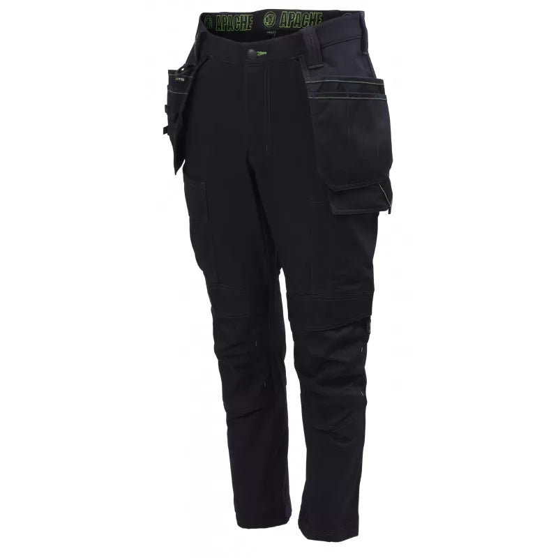 Apache ATS CALGARY 4-Wege-Stretch-Hose „Slim Fit“, Schwarz