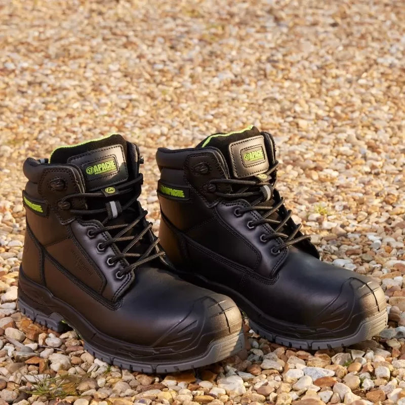 Apache „Pro Series“ CRANBROOK Schwarzer wasserdichter ESD-Sicherheitsstiefel 