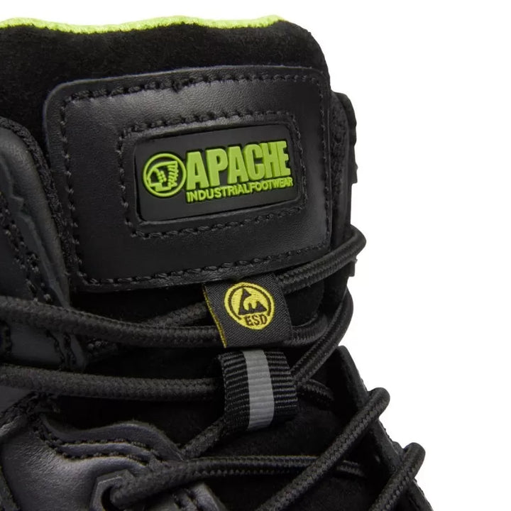 Apache „Pro Series“ CRANBROOK Schwarzer wasserdichter ESD-Sicherheitsstiefel 