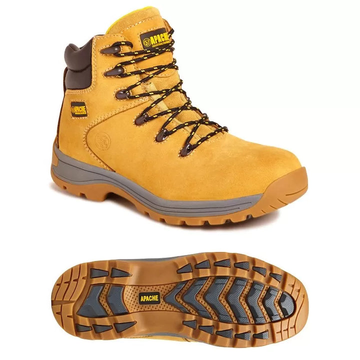 Apache Nubuck Water Resistant Safety Hiker Boot Honey