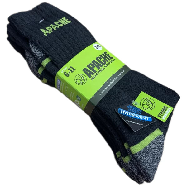 Apache Knee Pads and Work Socks Bundle (4 Piece)
